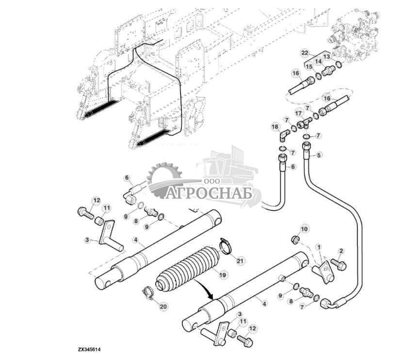 Гидравлические подъемные цилиндры с обратным клапаном, поперечный наклон 